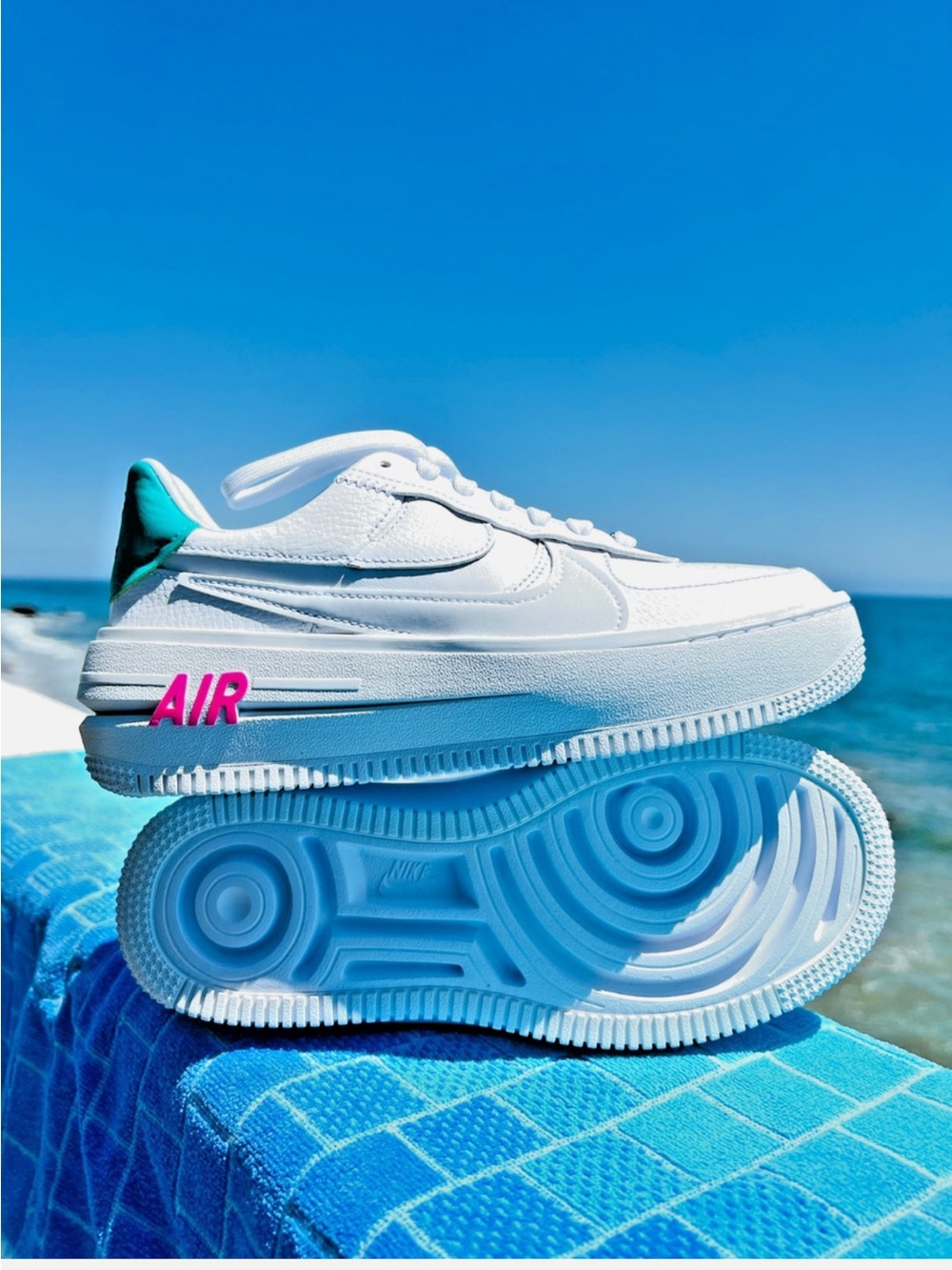 Nike Women's Air Force 1 PLT.AF.ORM White Jade Pink | White Casual Shoes